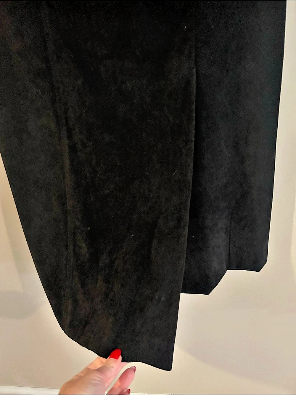 Miss Dorby Petites Black Faux Suede Dress Size 14 - Picture 5 of 6